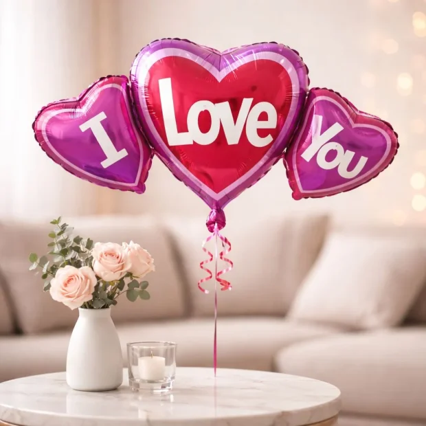 שלישיית בלוני I LOVE YOU