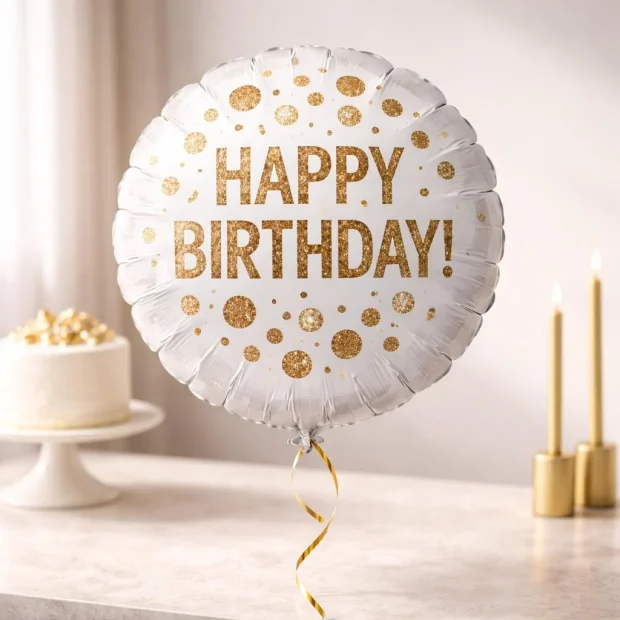 בלון Happy Birthday אלגנטי